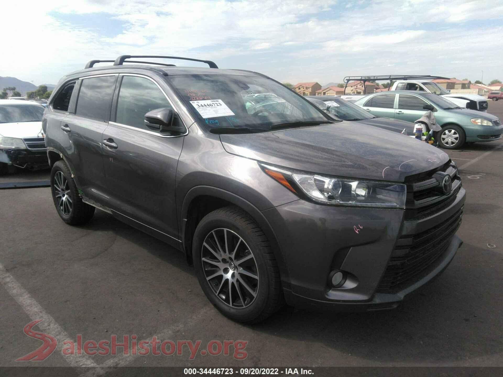 2017 TOYOTA HIGHLANDER — VIN 5TDJZRFH8HS416477