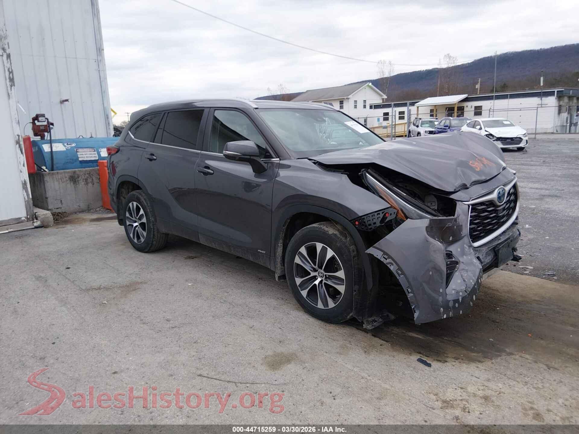 2023 TOYOTA HIGHLANDER — VIN 5TDKBRCH2PS121614