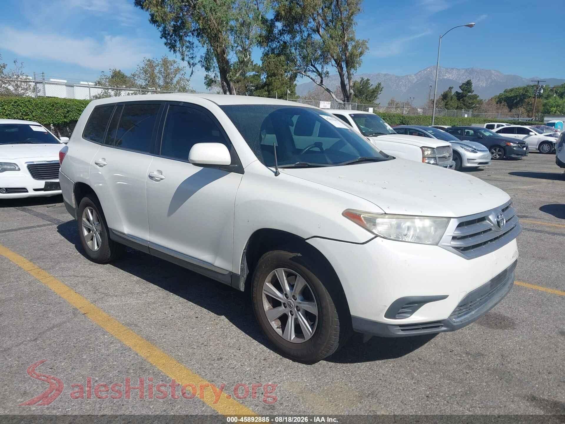 2012 TOYOTA HIGHLANDER — VIN 5TDZA3EH9CS026165