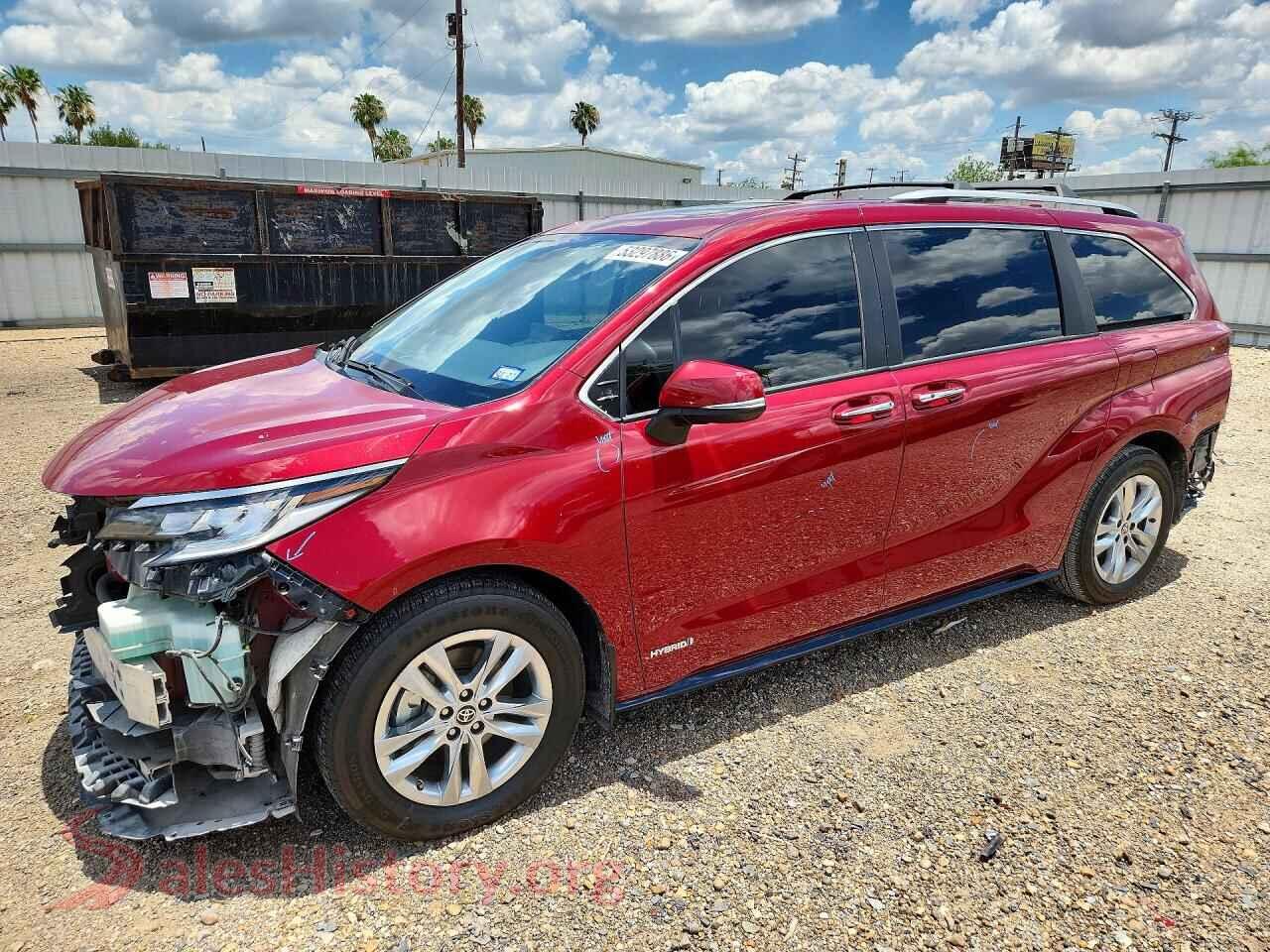 2021 TOYOTA SIENNA — VIN 5TDZRKEC9MS064245
