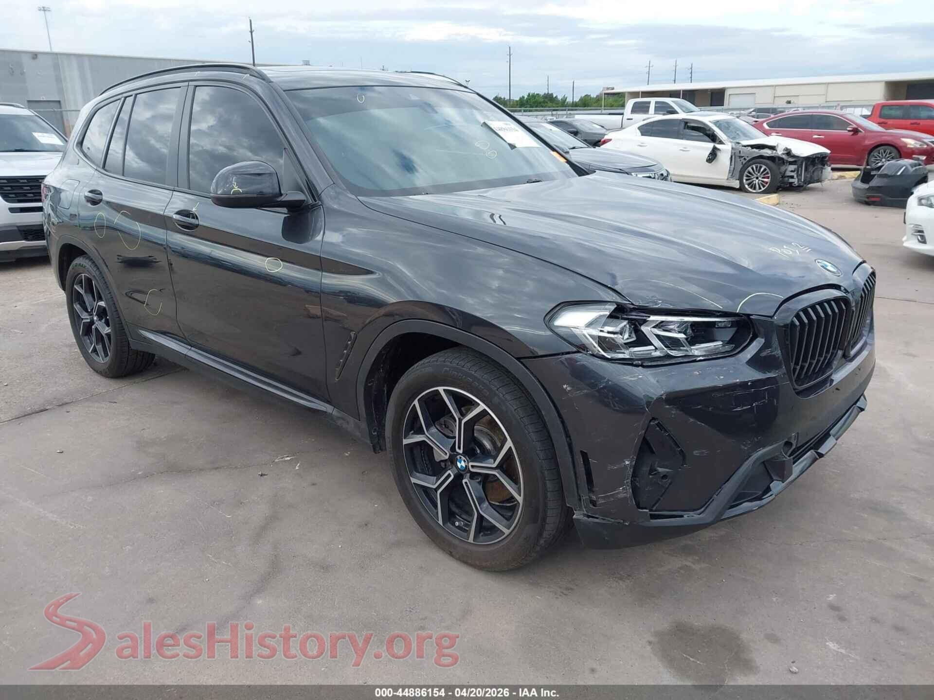 2022 BMW X3 — VIN 5UX43DP02N9J51185