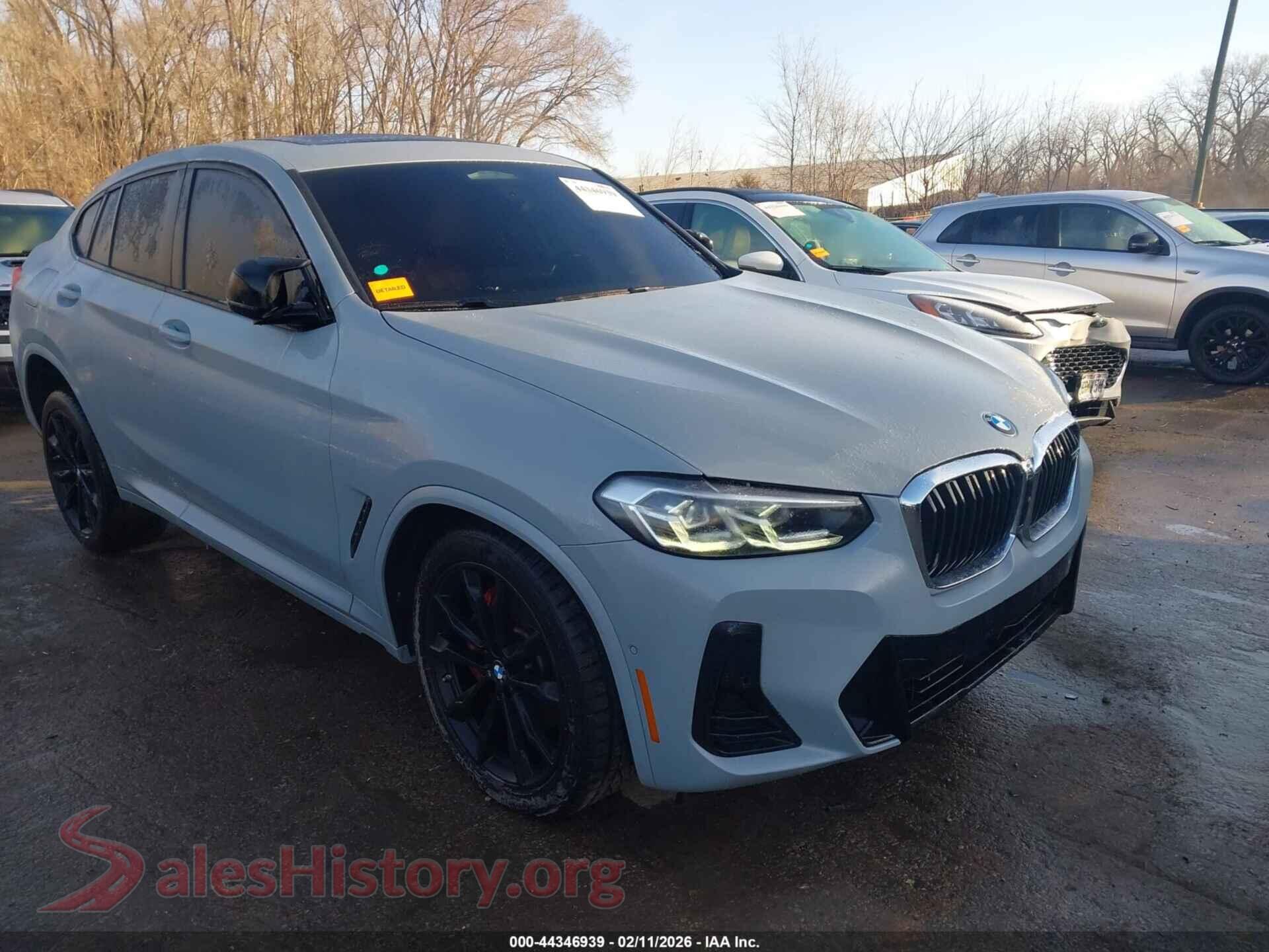 2022 BMW X4 — VIN 5UX43DT04N9K59023