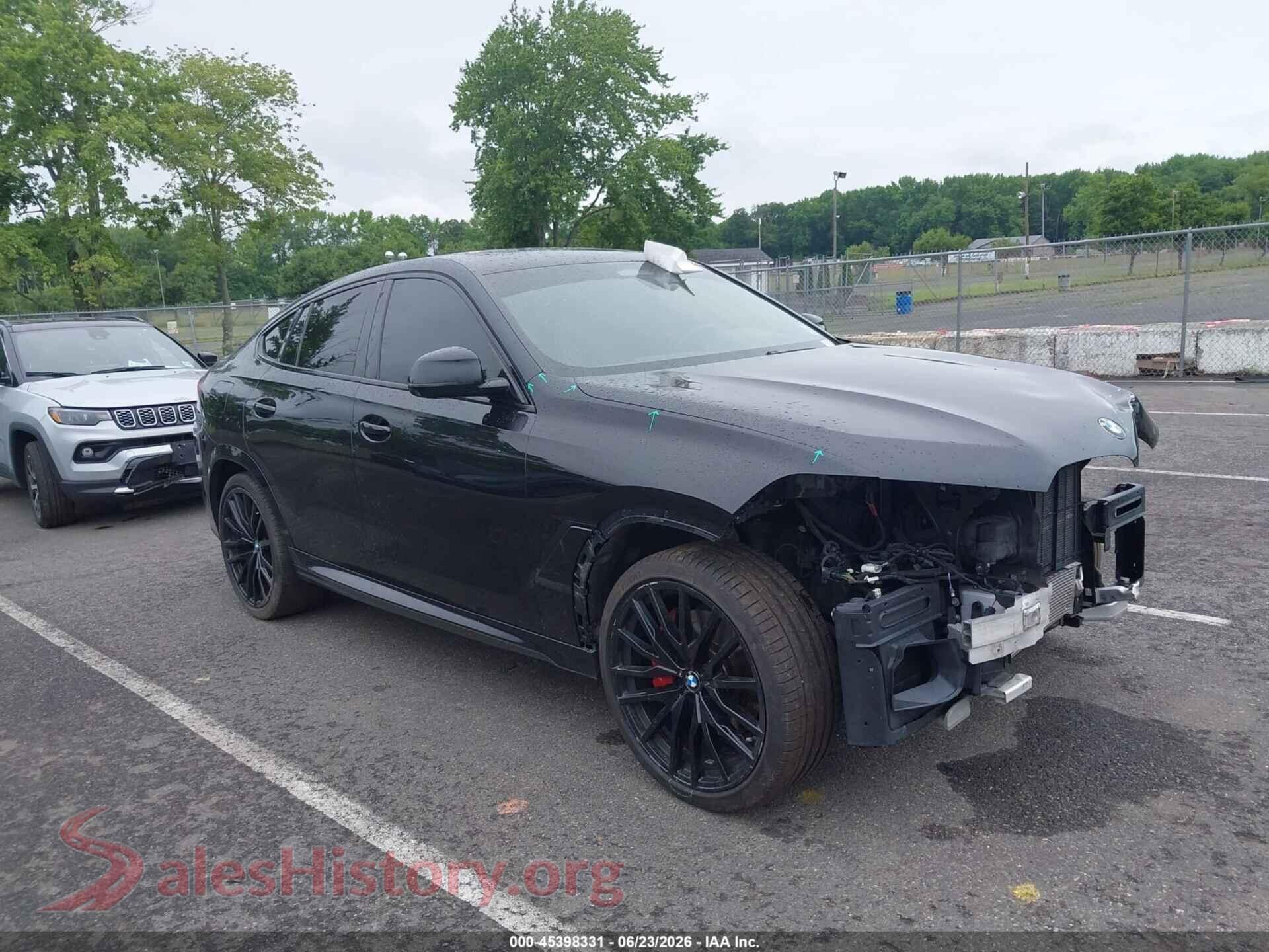 2021 BMW X6 — VIN 5UXCY4C09M9E23929