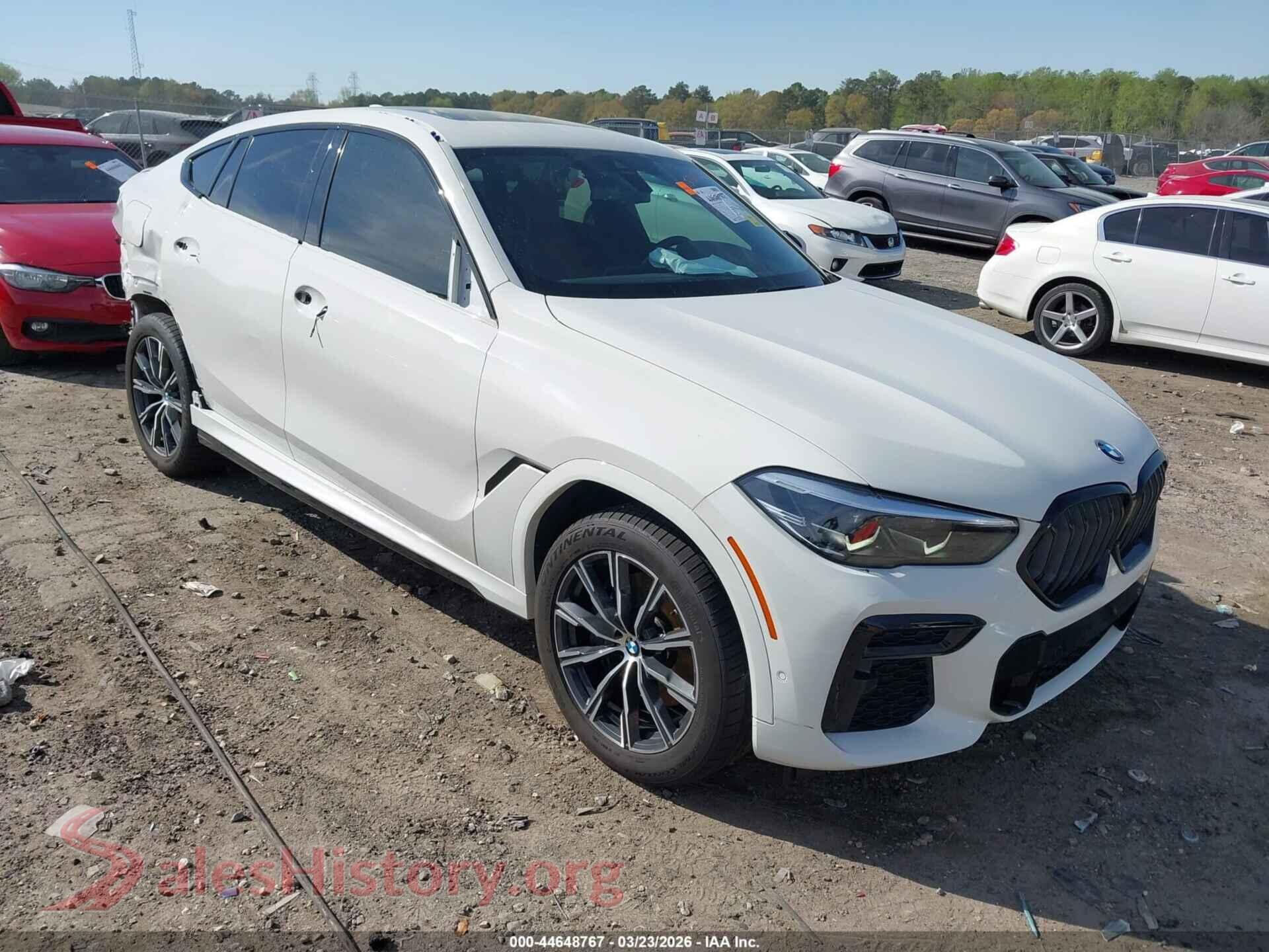 2022 BMW X6 — VIN 5UXCY6C00N9J52432