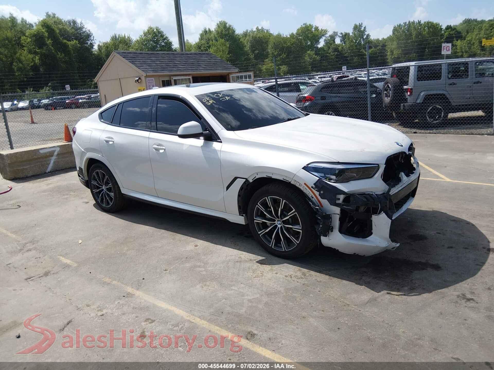2021 BMW X6 — VIN 5UXCY6C03M9E61989