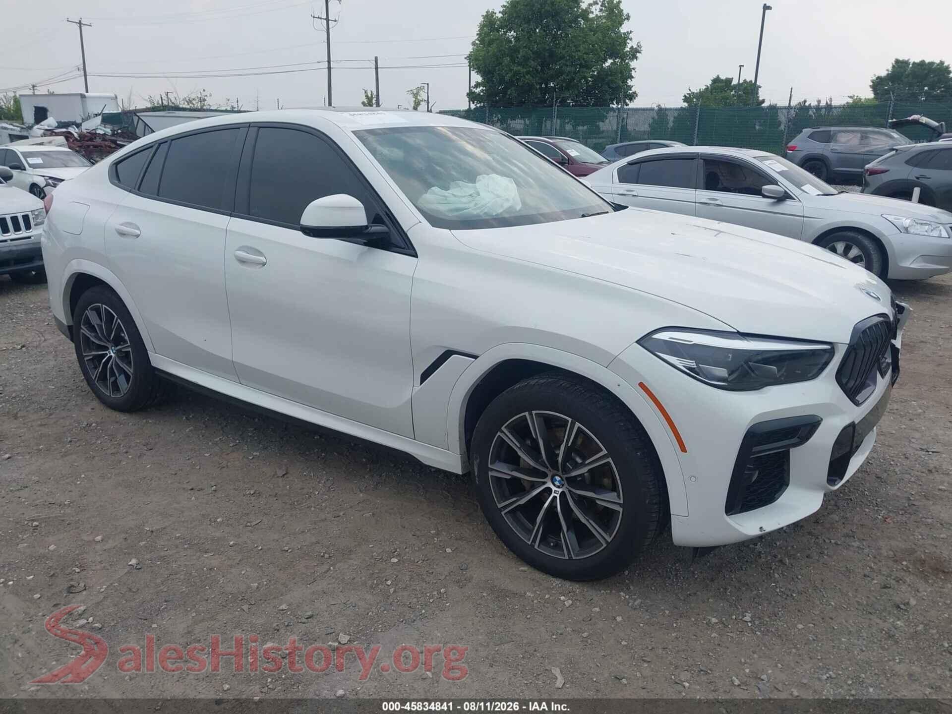 2022 BMW X6 — VIN 5UXCY6C03N9J65871