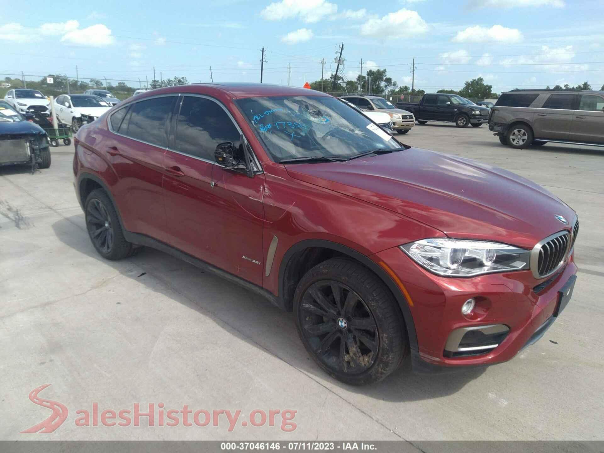 2017 BMW X6 — VIN 5UXKU2C35H0U29367