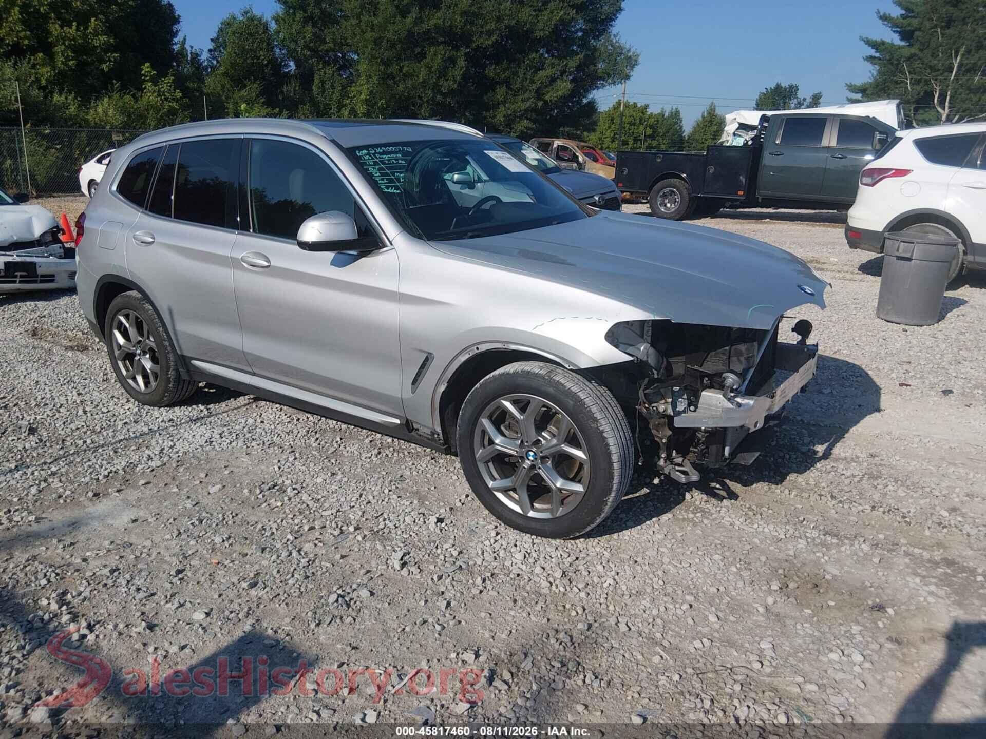 2021 BMW X3 — VIN 5UXTY3C01M9G67228