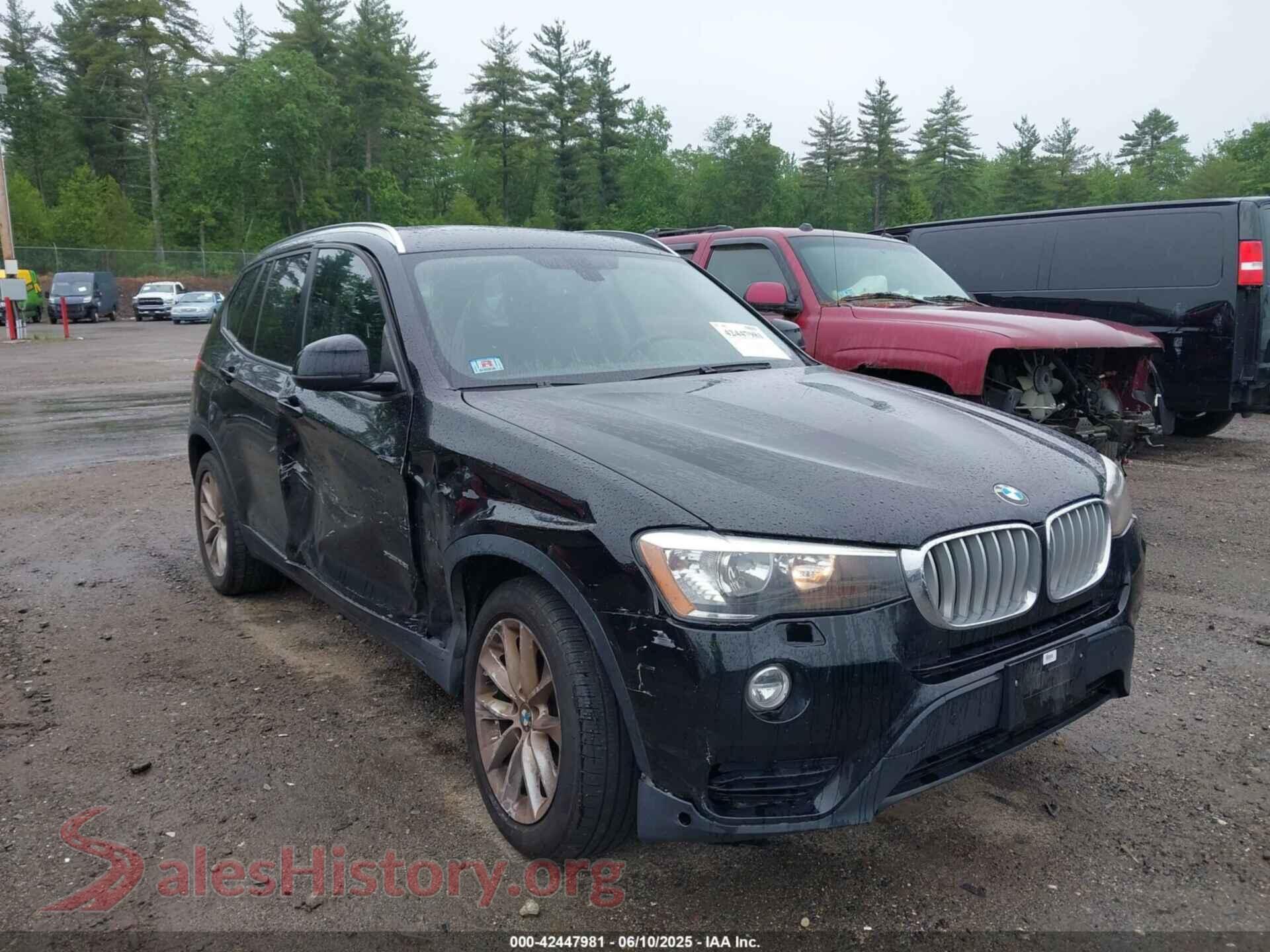2017 BMW X3 — VIN 5UXWX9C35H0W77944