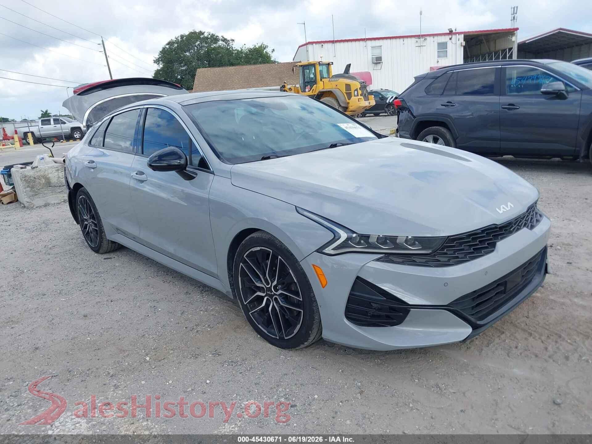 2022 KIA K5 — VIN 5XXG44J88NG081690
