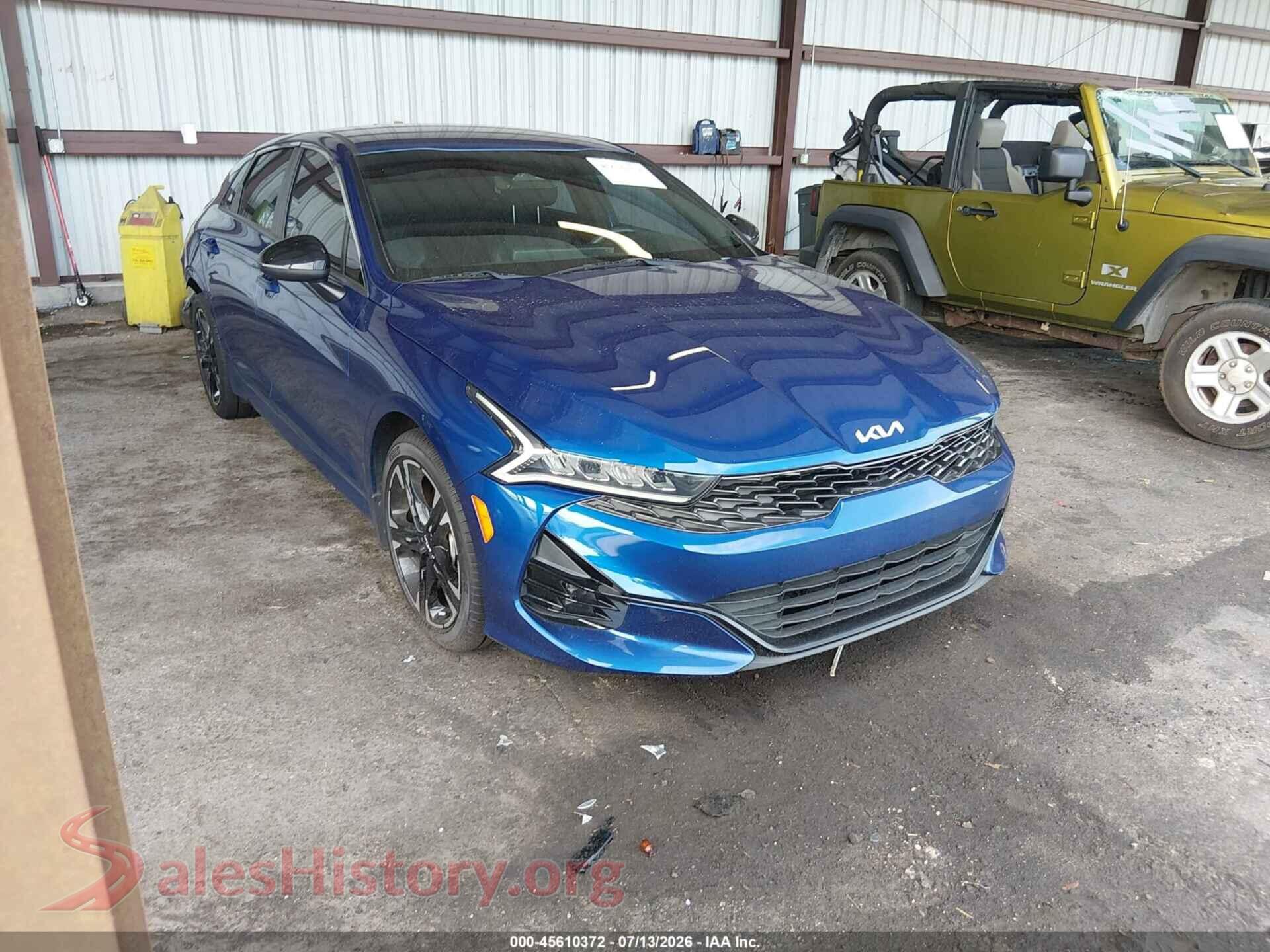 2022 KIA K5 — VIN 5XXG64J26NG134733