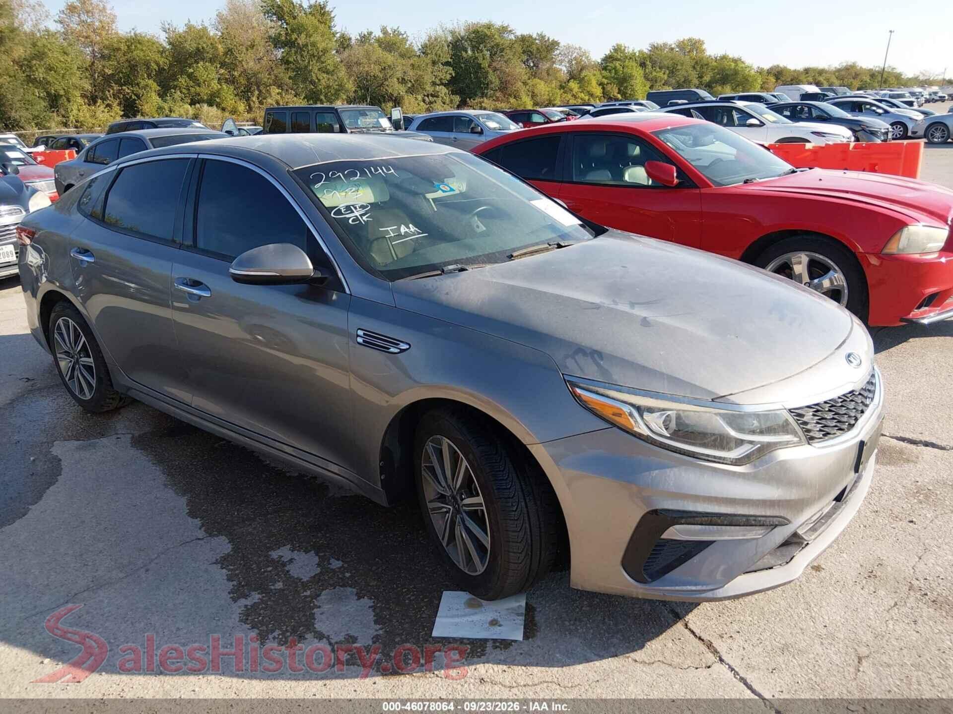 2019 KIA OPTIMA — VIN 5XXGU4L11KG292144