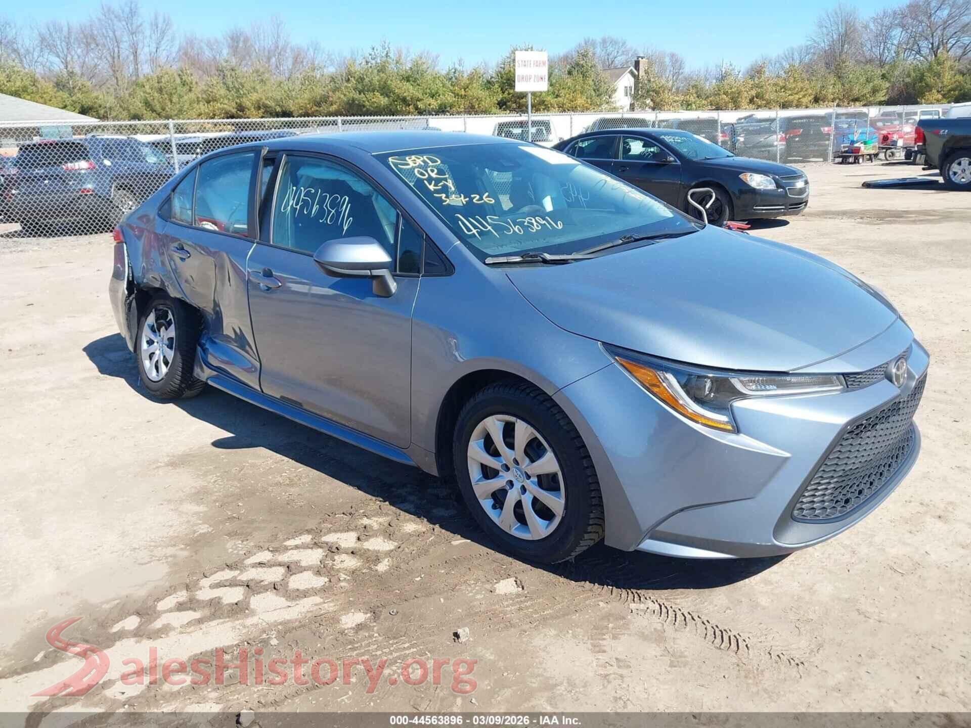2022 TOYOTA COROLLA — VIN 5YFEPMAE0NP356478