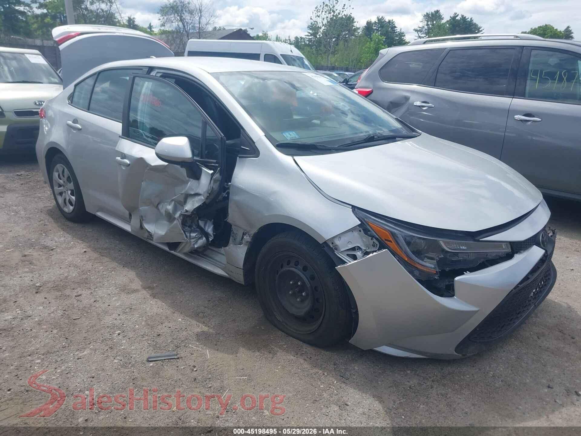 2022 TOYOTA COROLLA — VIN 5YFEPMAE7NP341007