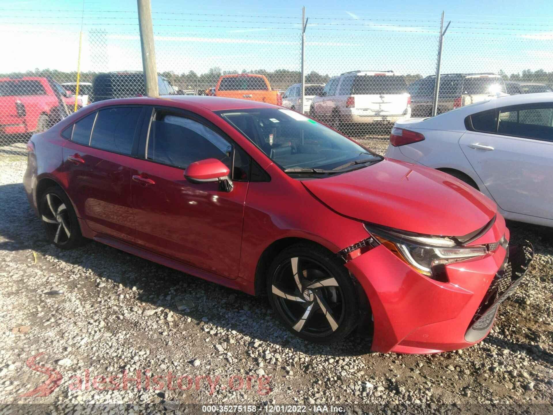 2020 TOYOTA COROLLA — VIN 5YFEPRAE4LP115386