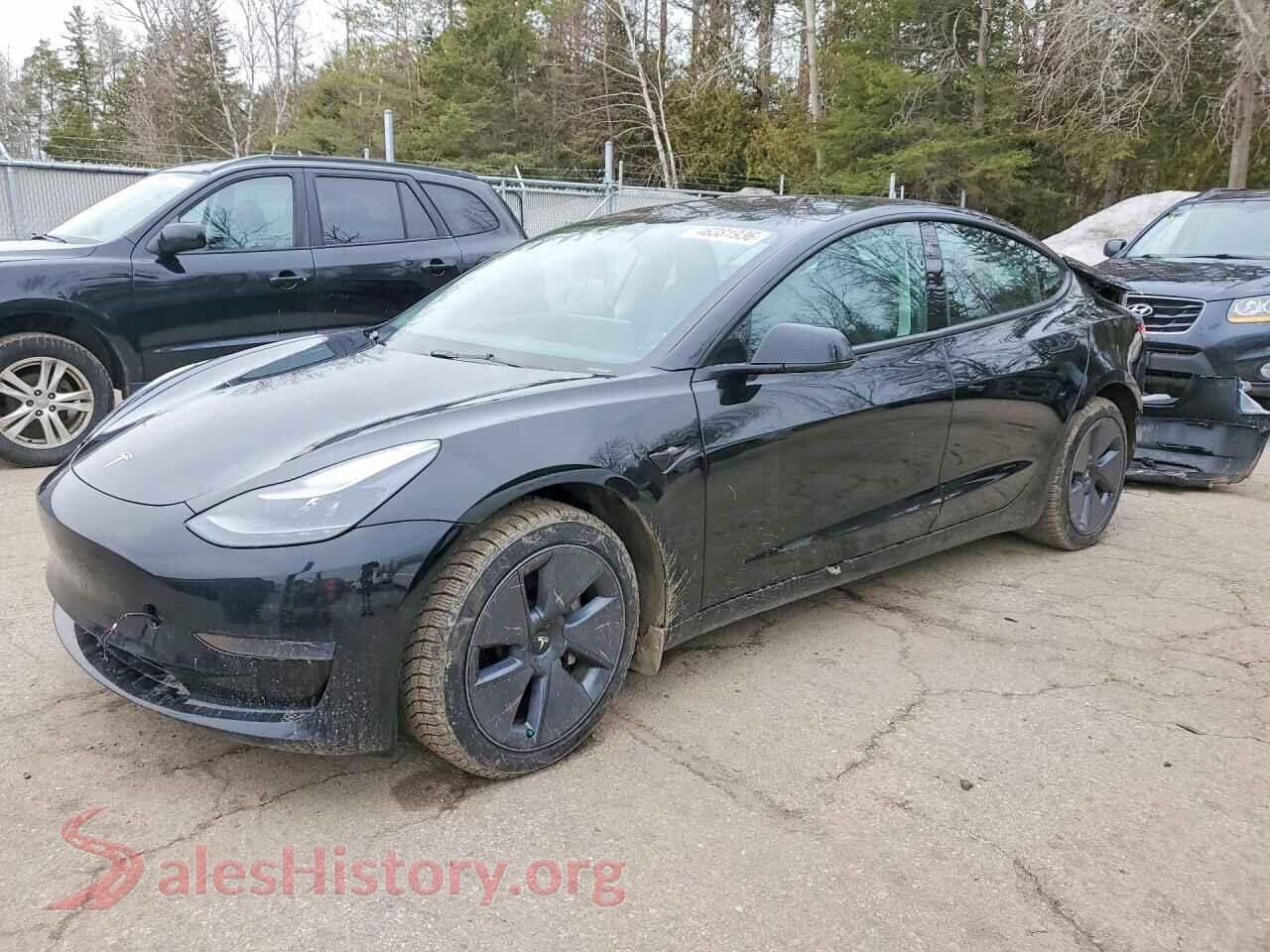 2022 TESLA MODEL 3 — VIN 5YJ3E1EA0NF164511