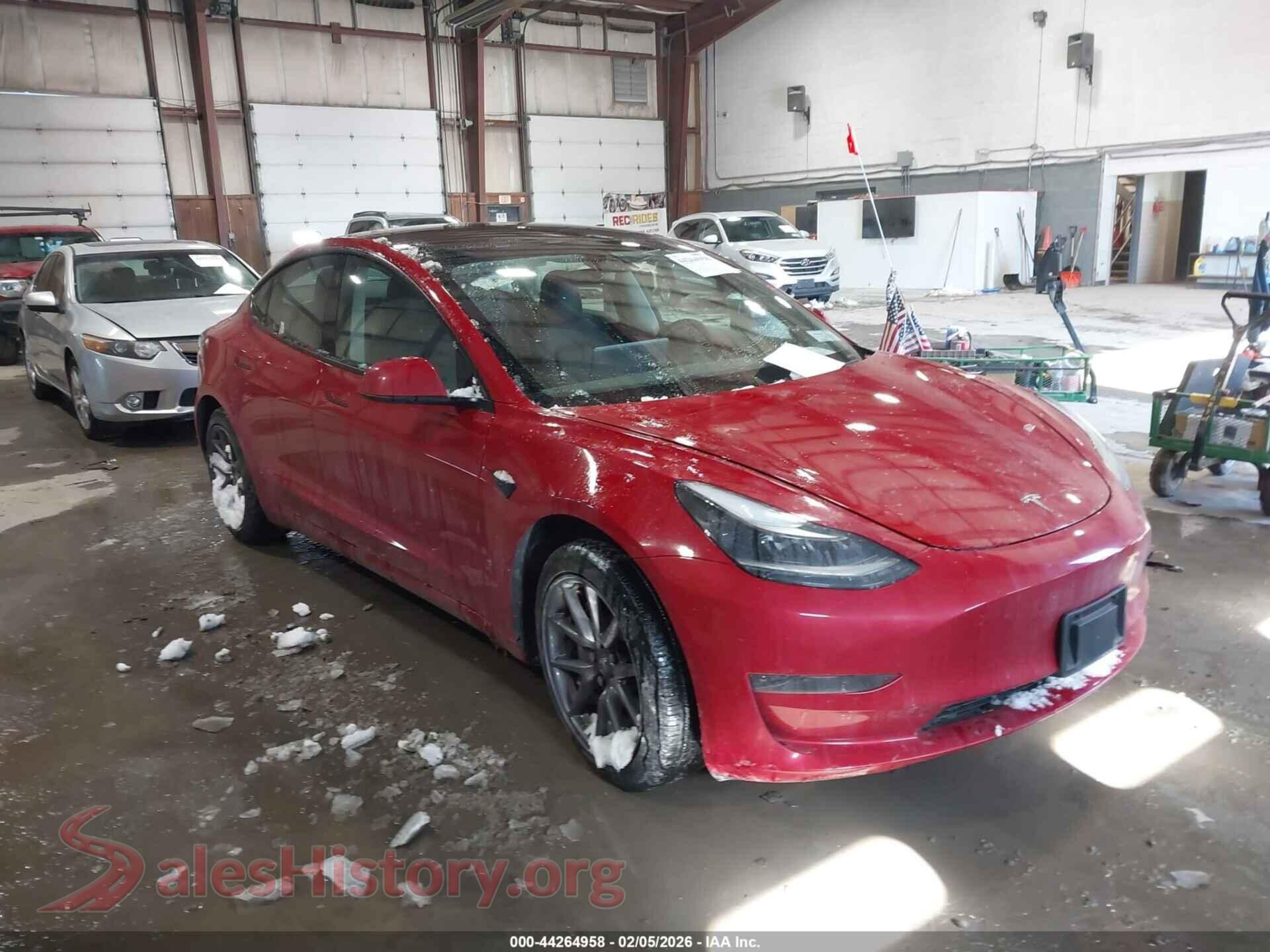 2022 TESLA MODEL 3 — VIN 5YJ3E1EA0NF196780