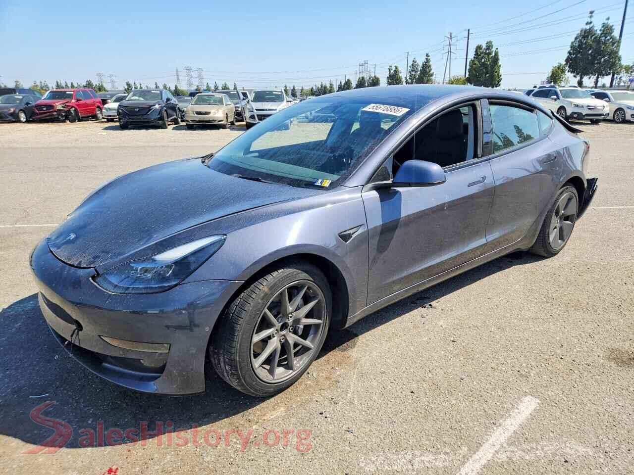 2022 TESLA MODEL 3 — VIN 5YJ3E1EA0NF350100