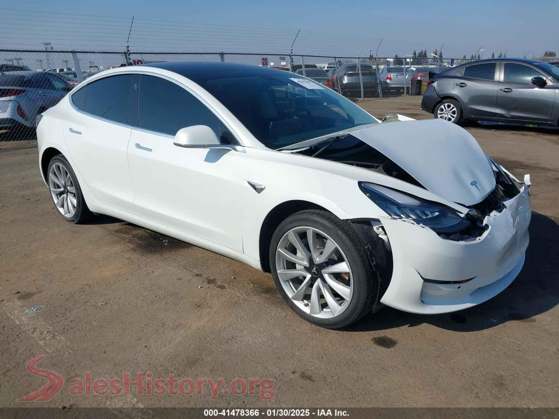 2019 TESLA MODEL 3 — VIN 5YJ3E1EA1KF417587