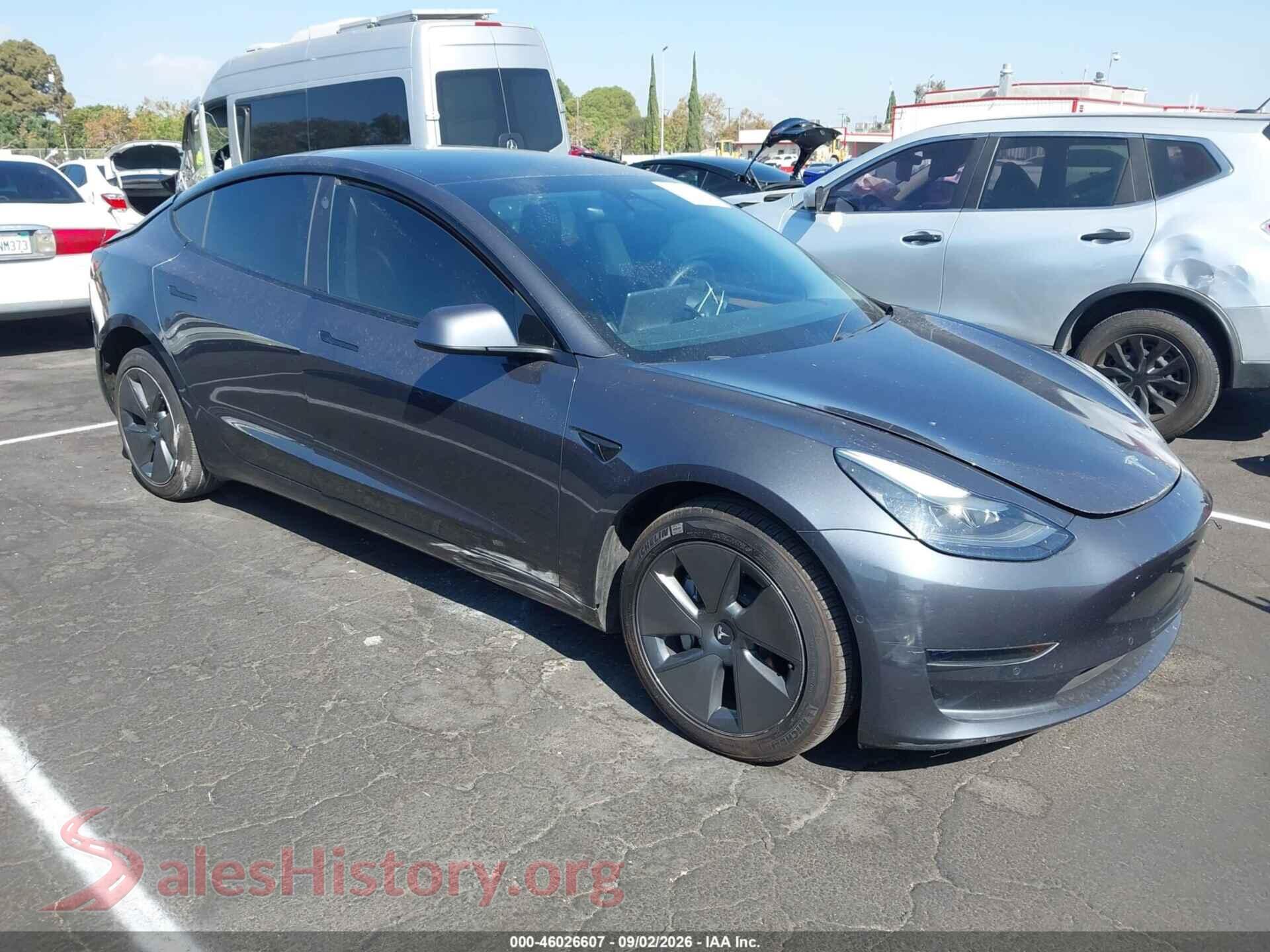 2021 TESLA MODEL 3 — VIN 5YJ3E1EA1MF083547