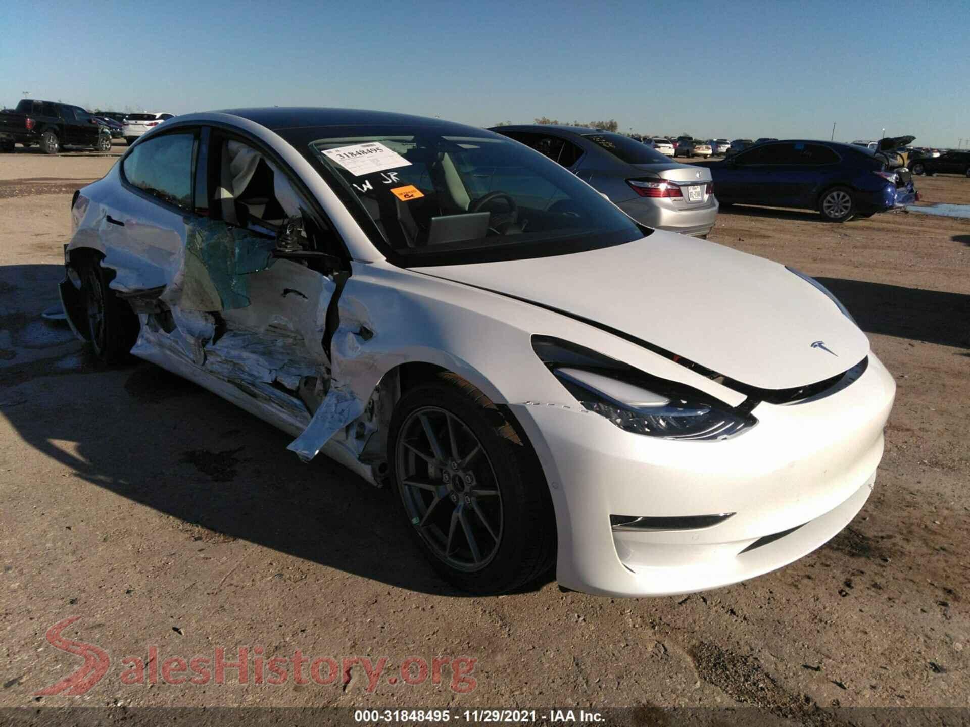 2021 TESLA MODEL 3 — VIN 5YJ3E1EA1MF996096
