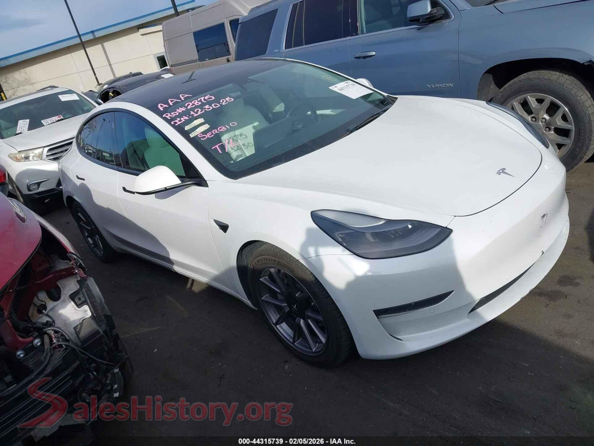 2021 TESLA MODEL 3 — VIN 5YJ3E1EA2MF096064