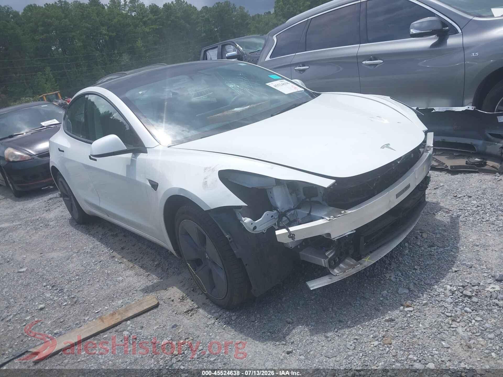 2023 TESLA MODEL 3 — VIN 5YJ3E1EA2PF487140