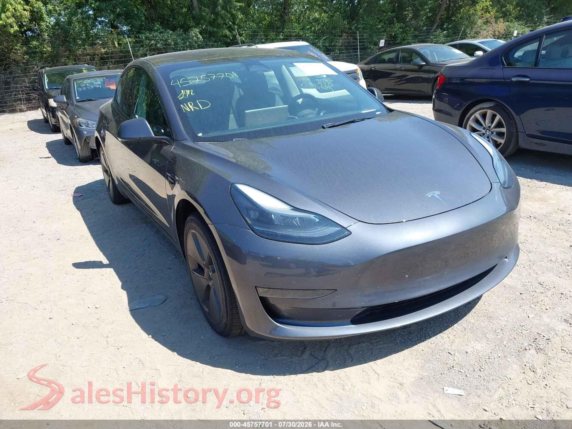 2023 TESLA MODEL 3 — VIN 5YJ3E1EA2PF711507