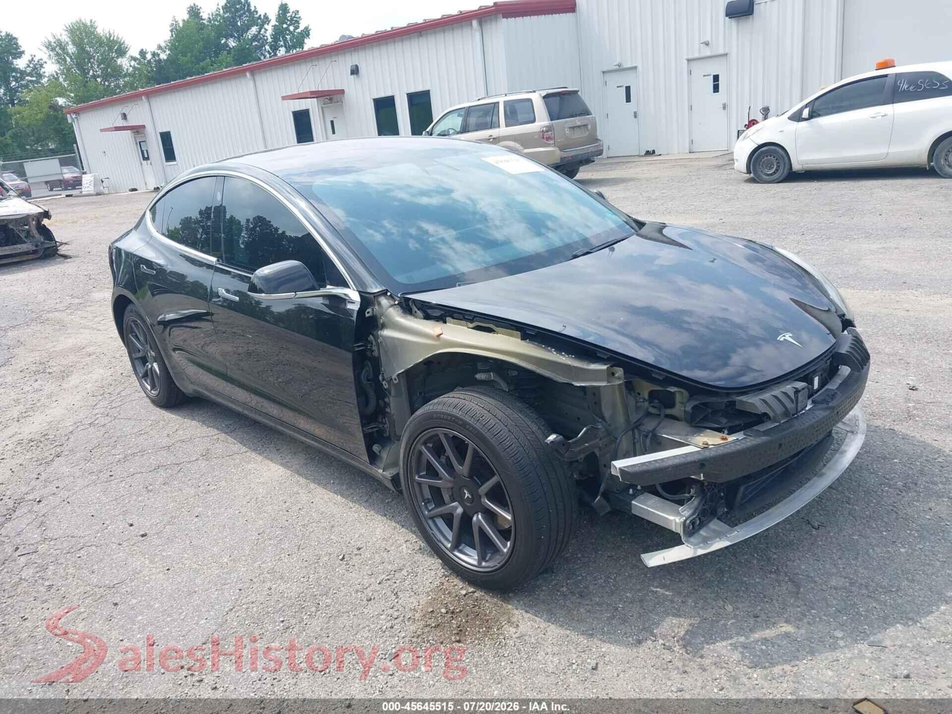 2018 TESLA MODEL 3 — VIN 5YJ3E1EA3JF152833