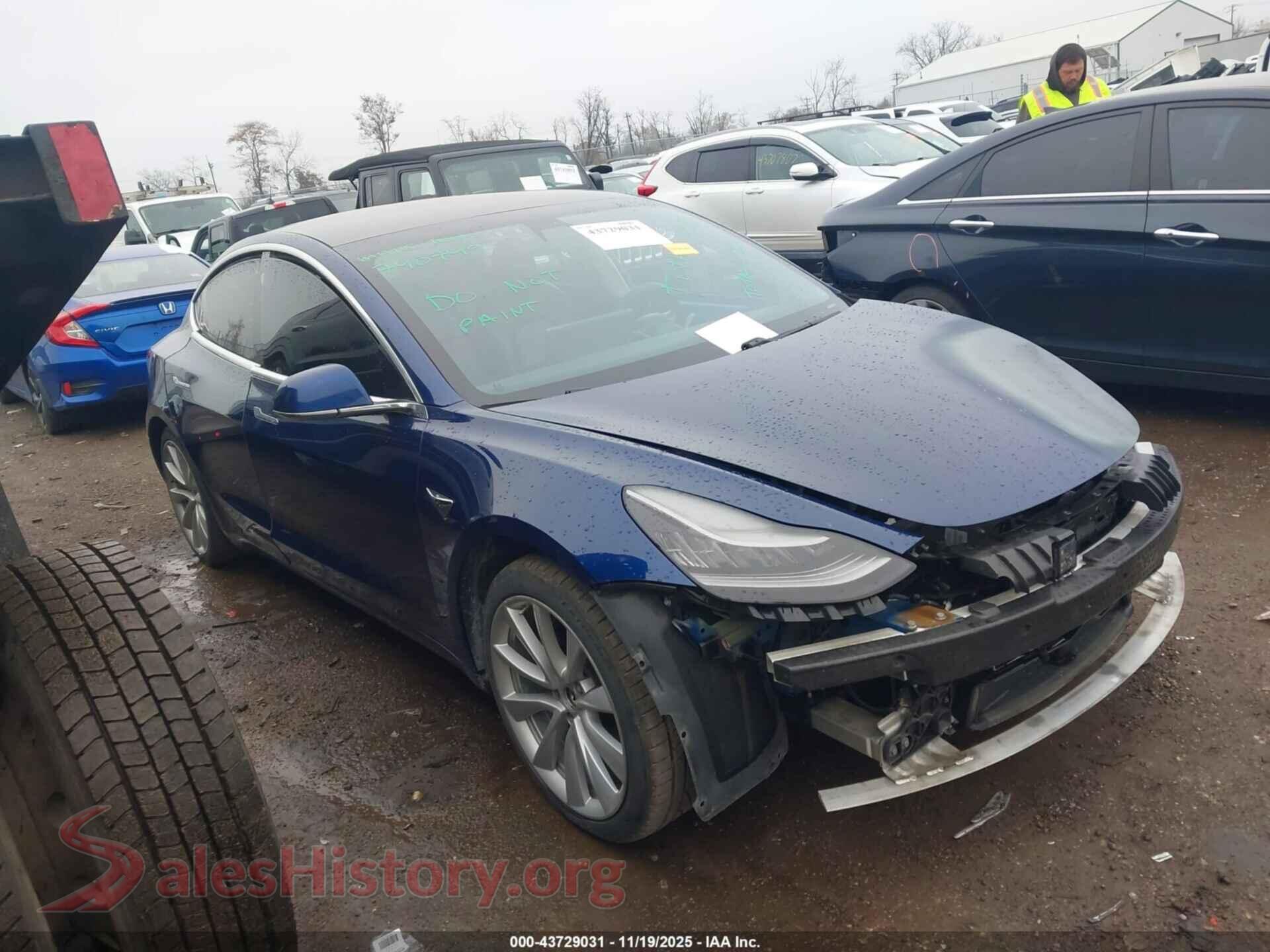 2020 TESLA MODEL 3 — VIN 5YJ3E1EA3LF740749