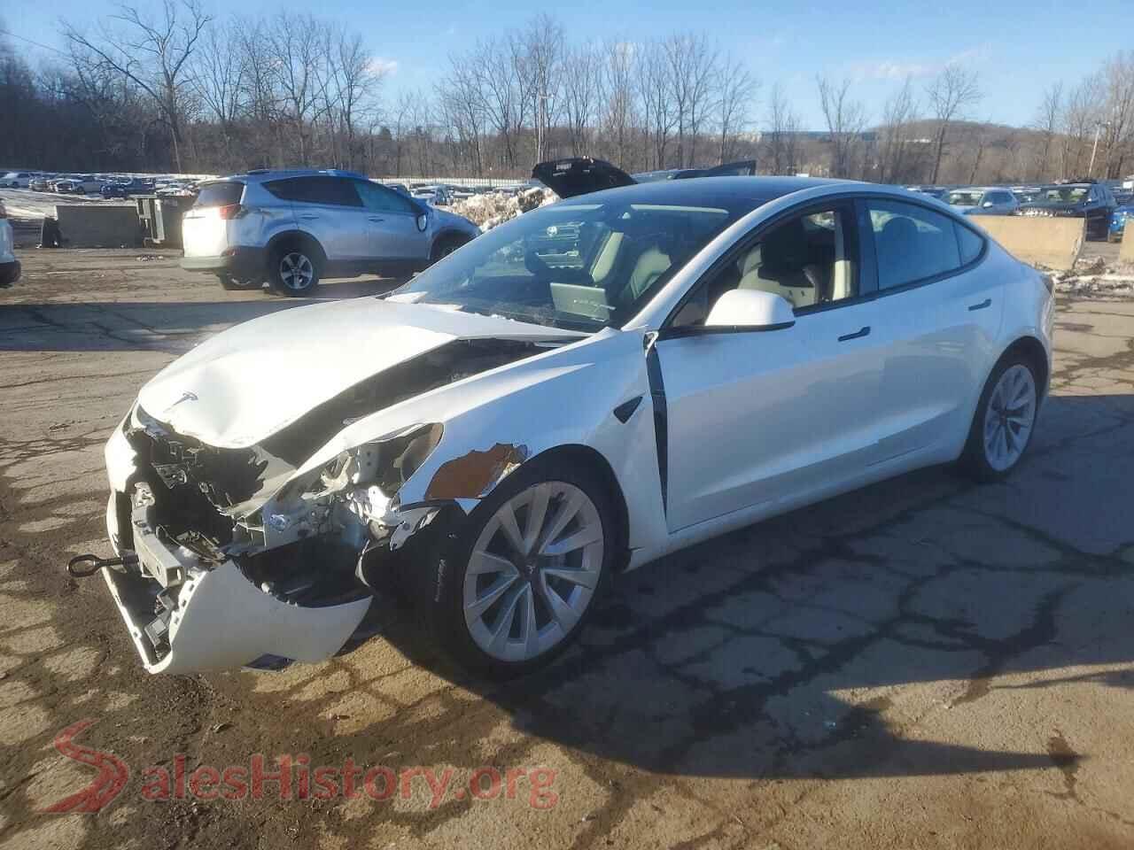 2022 TESLA MODEL 3 — VIN 5YJ3E1EA3NF313171
