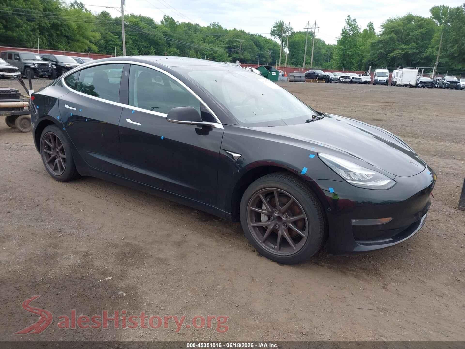 2019 TESLA MODEL 3 — VIN 5YJ3E1EA4KF425764