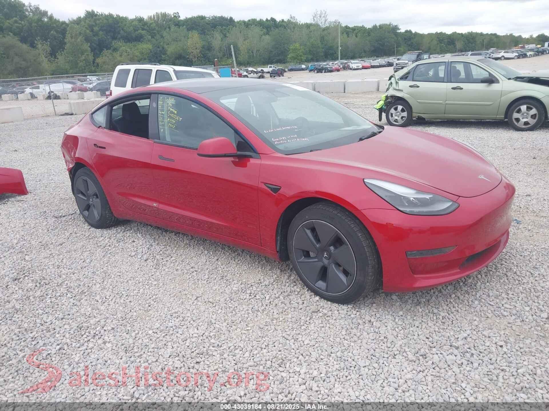 2022 TESLA MODEL 3 — VIN 5YJ3E1EA4NF111990