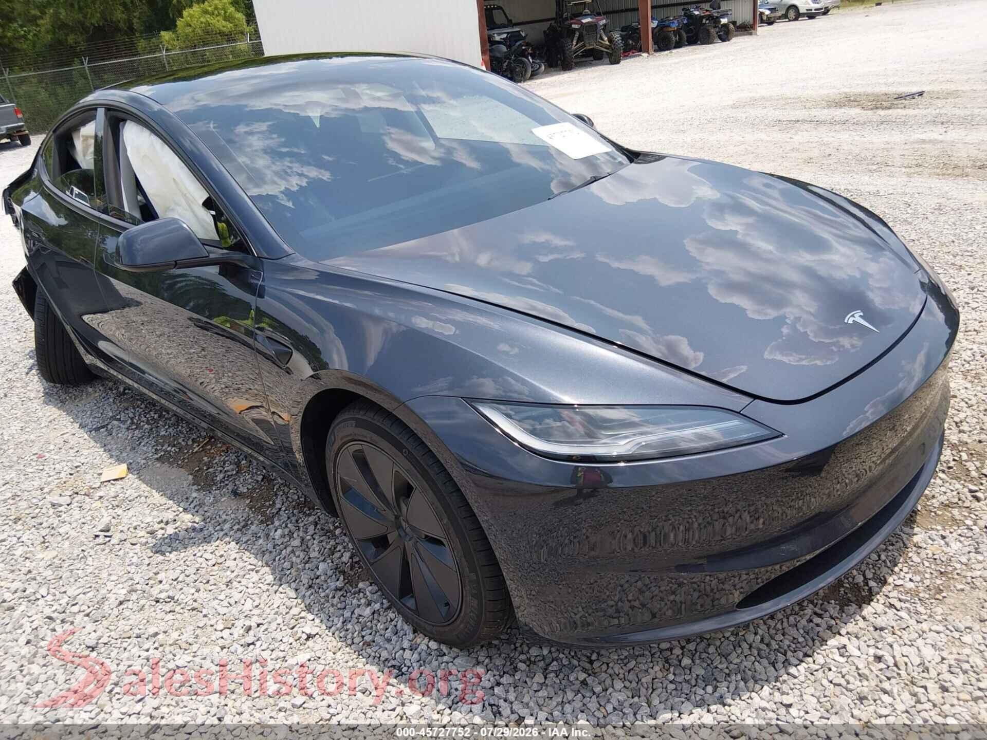 2025 TESLA MODEL 3 — VIN 5YJ3E1EA4SF969469