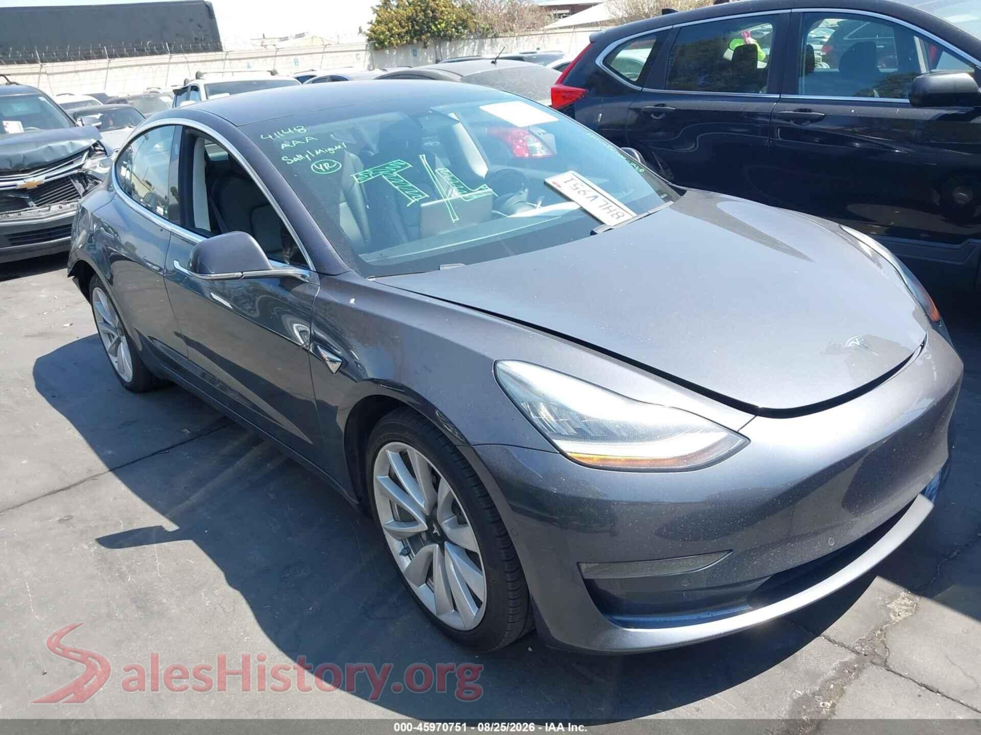 2018 TESLA MODEL 3 — VIN 5YJ3E1EA5JF163087