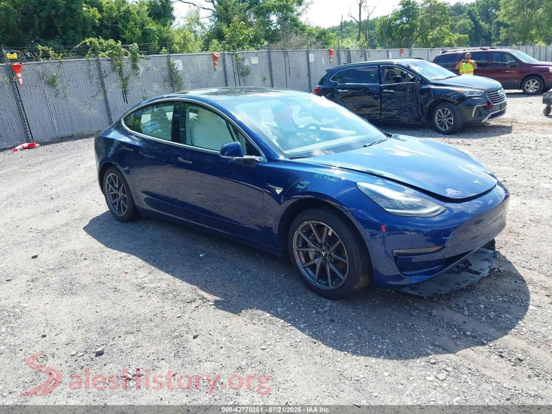 2019 TESLA MODEL 3 — VIN 5YJ3E1EA5KF332414