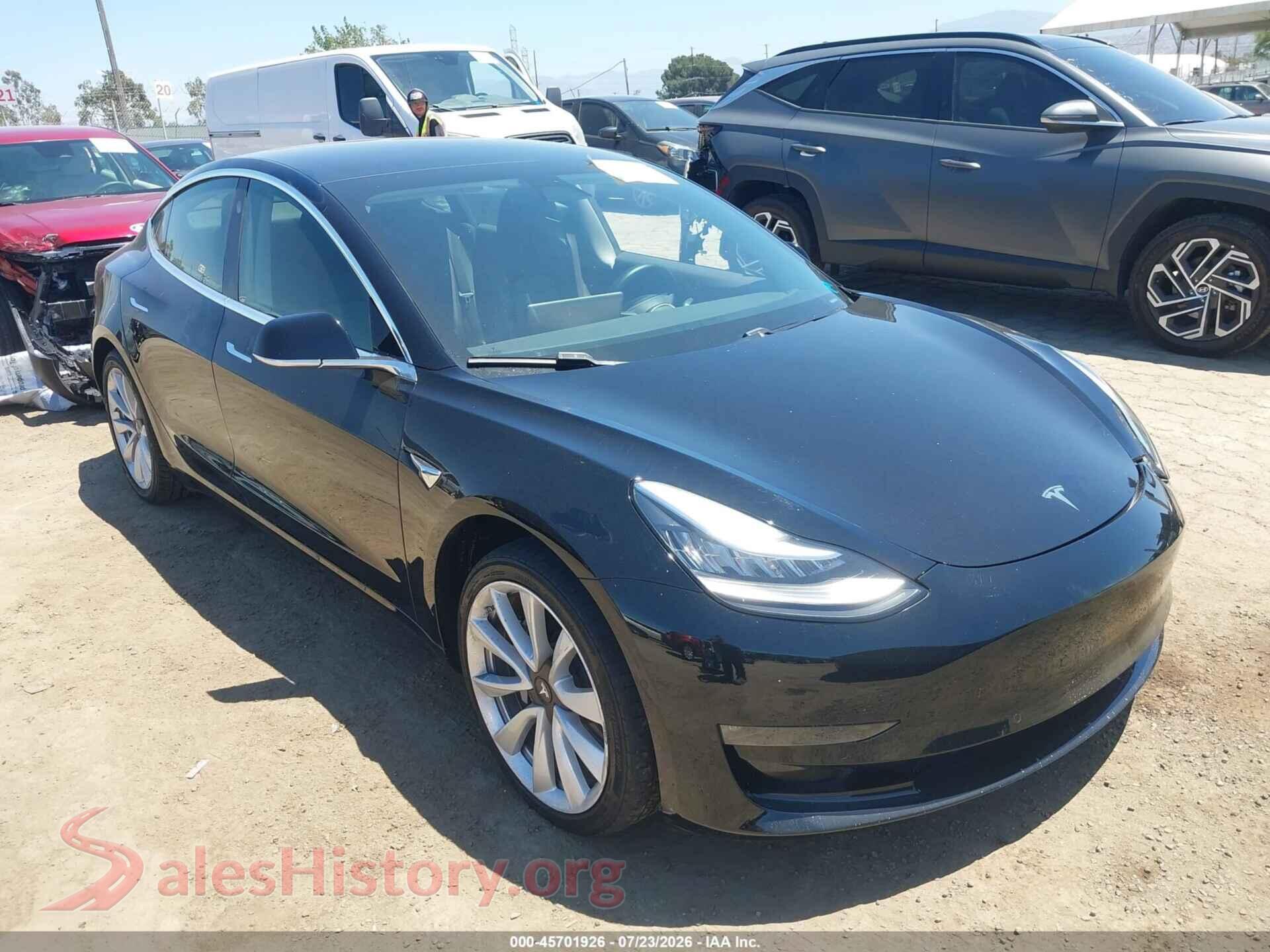 2019 TESLA MODEL 3 — VIN 5YJ3E1EA5KF401747
