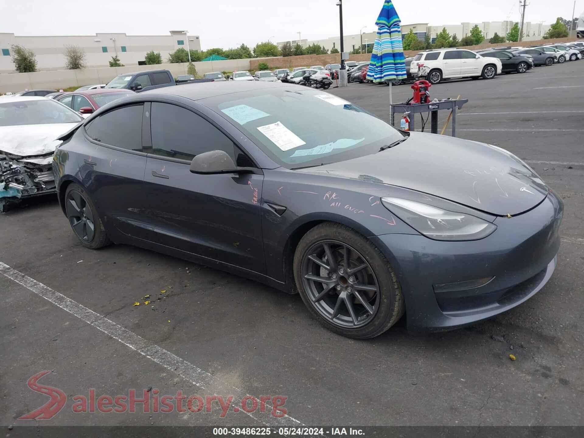 2021 TESLA MODEL 3 — VIN 5YJ3E1EA5MF053077
