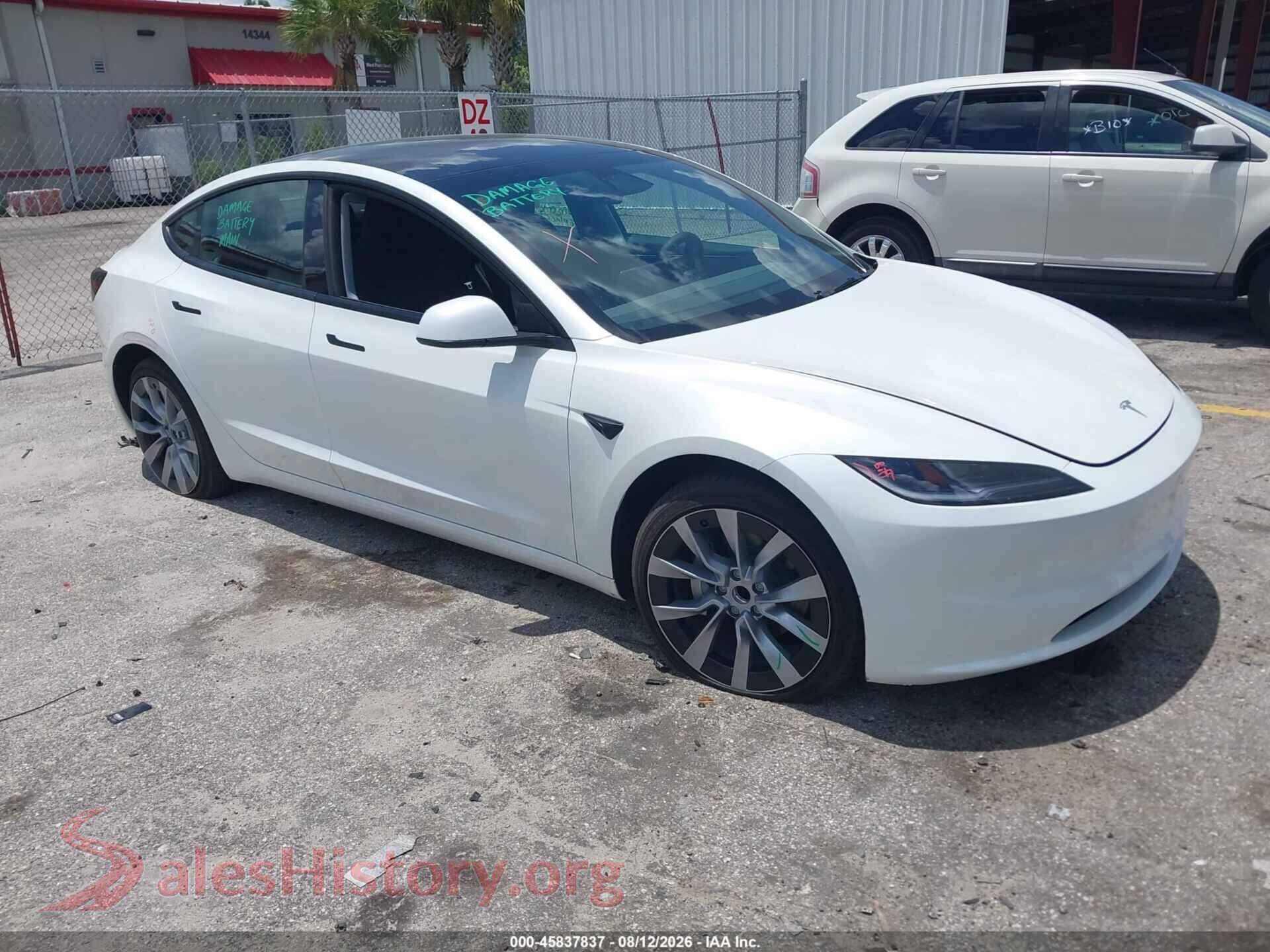 2025 TESLA MODEL 3 — VIN 5YJ3E1EA5SF076730