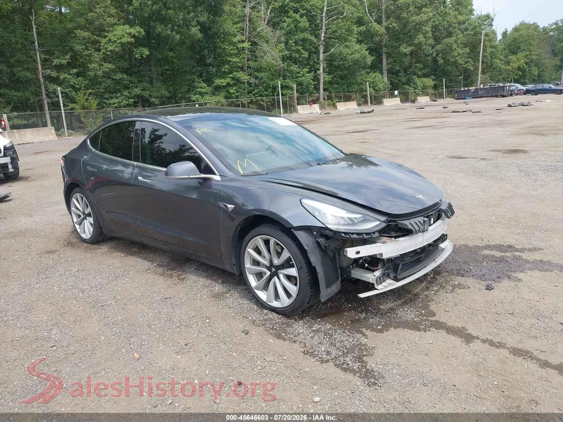 2018 TESLA MODEL 3 — VIN 5YJ3E1EA7JF163009