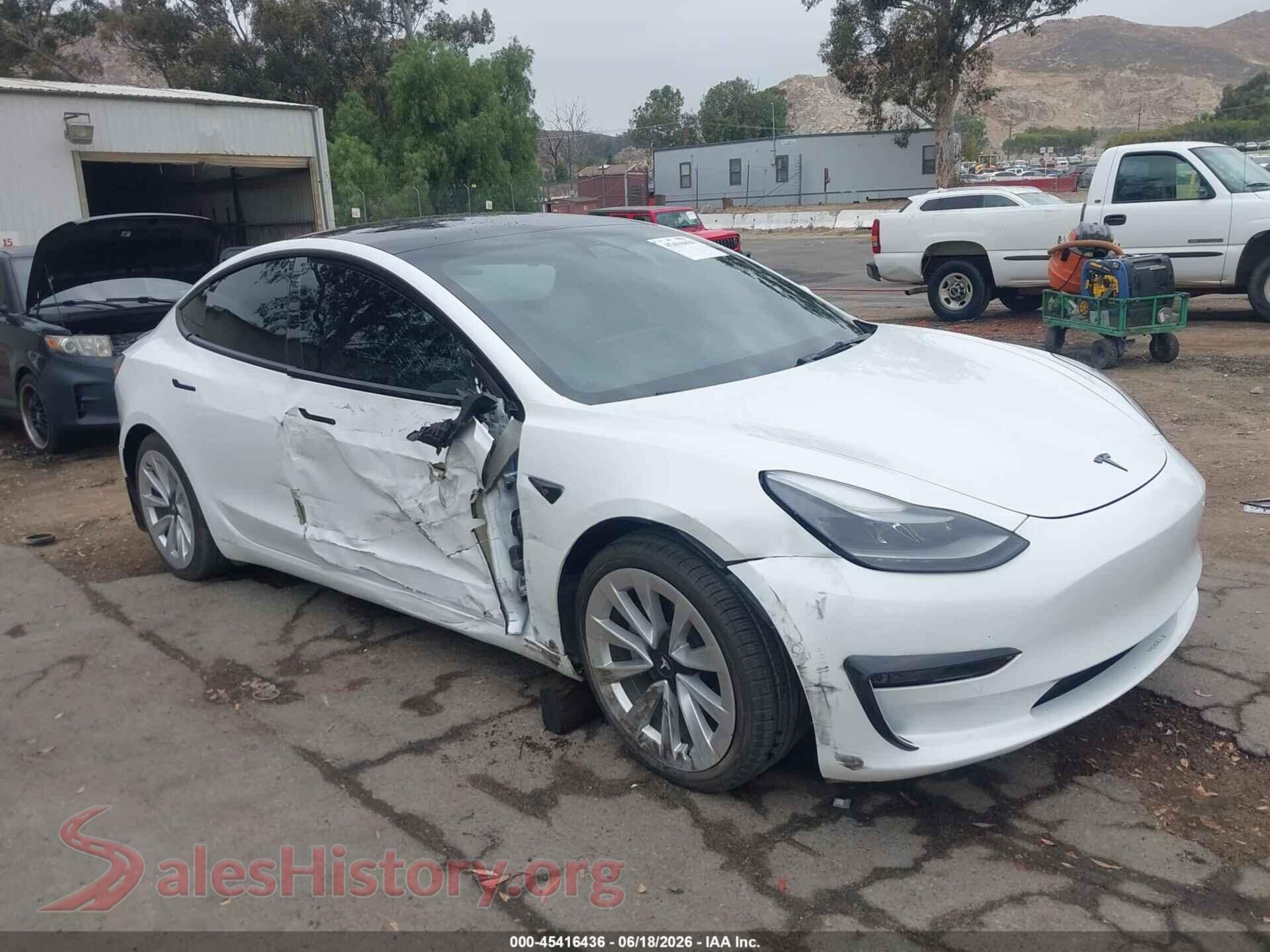 2021 TESLA MODEL 3 — VIN 5YJ3E1EA7MF099042