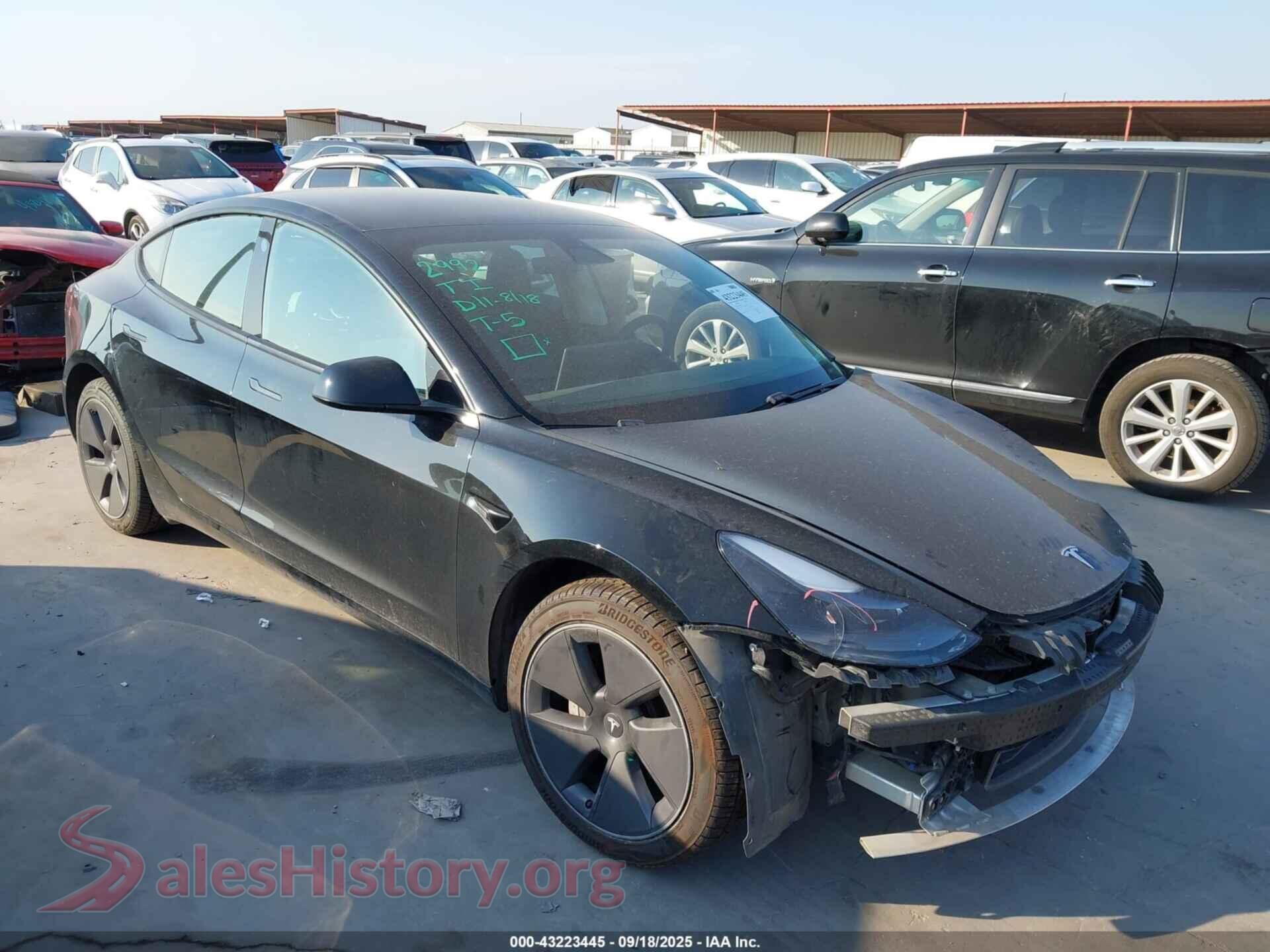 2021 TESLA MODEL 3 — VIN 5YJ3E1EA7MF996720