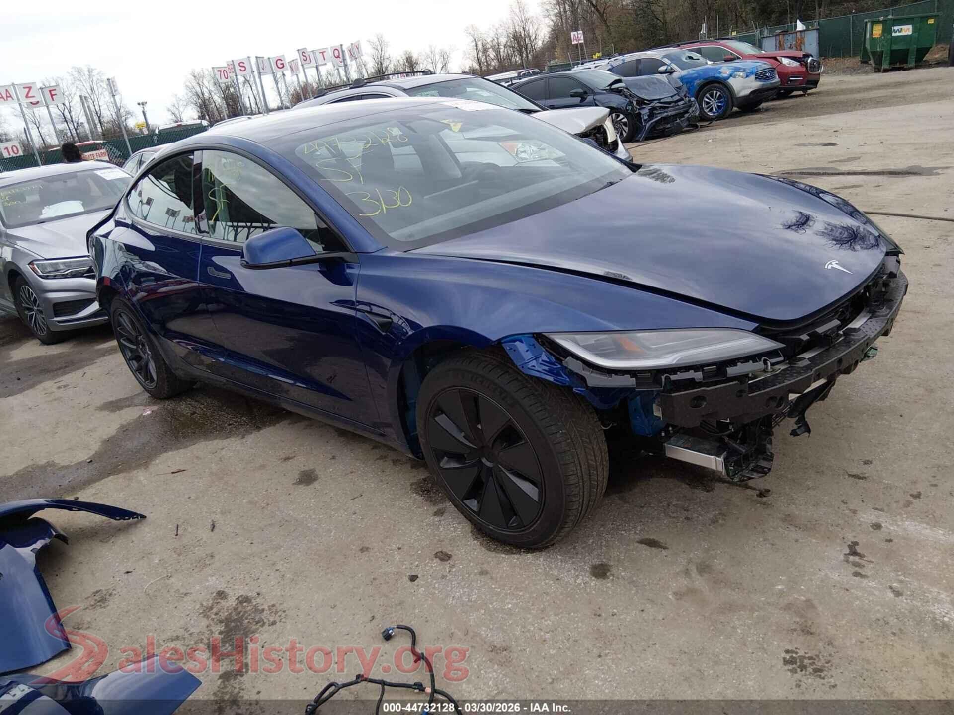2025 TESLA MODEL 3 — VIN 5YJ3E1EA7SF039596