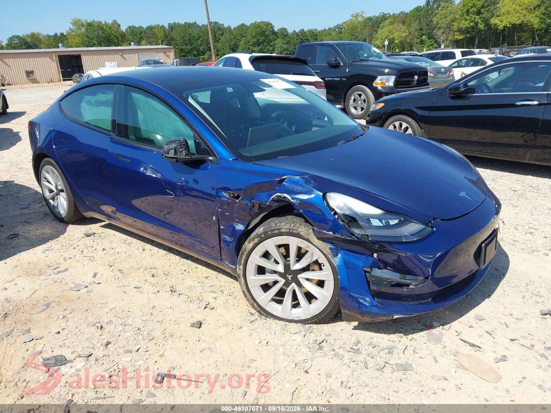 2021 TESLA MODEL 3 — VIN 5YJ3E1EA8MF096635