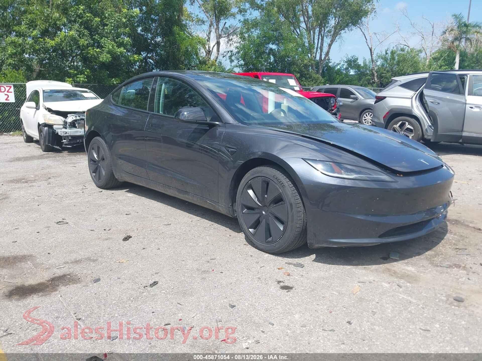2025 TESLA MODEL 3 — VIN 5YJ3E1EA8SF054270