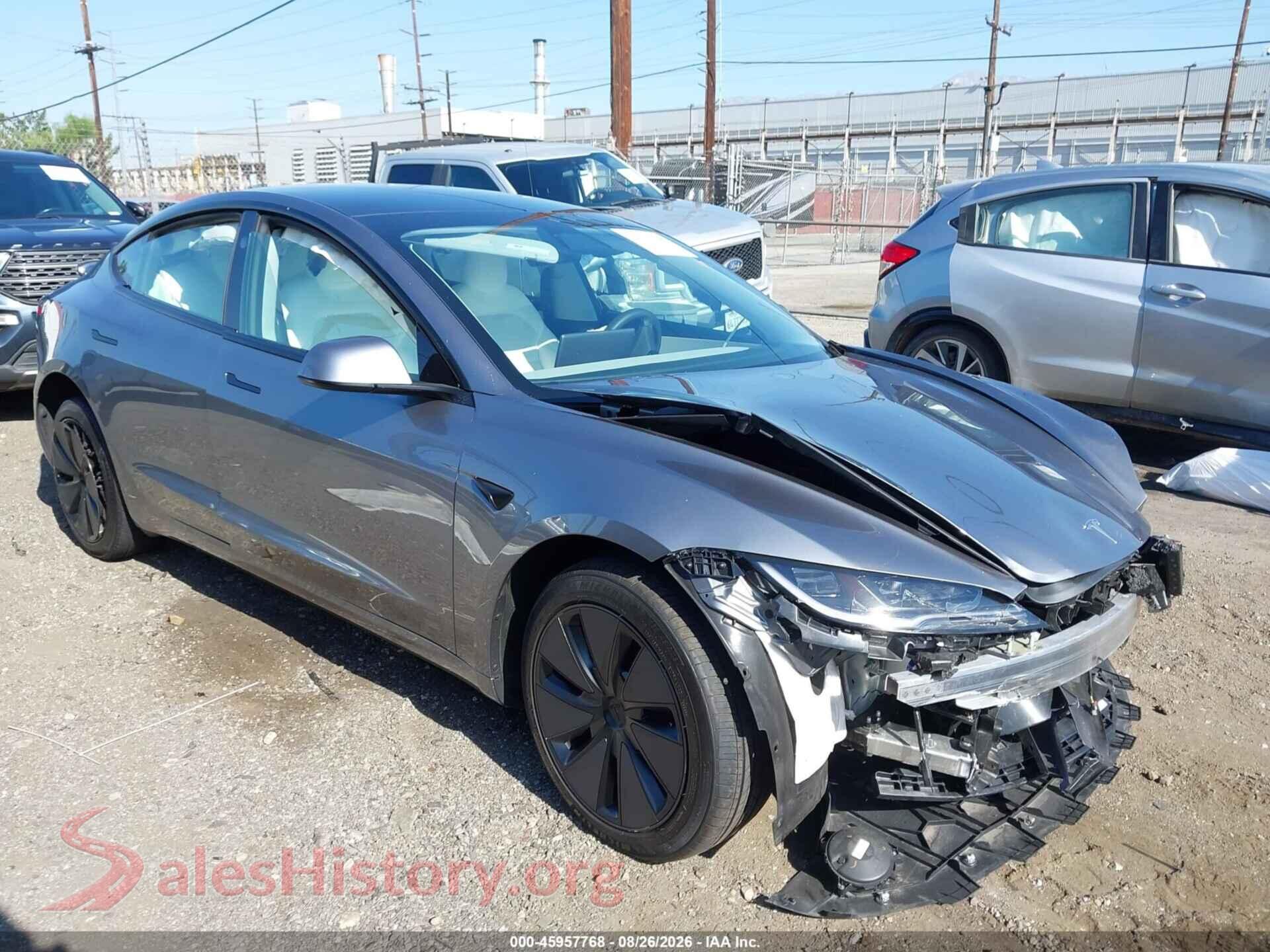 2025 TESLA MODEL 3 — VIN 5YJ3E1EA8SF930142