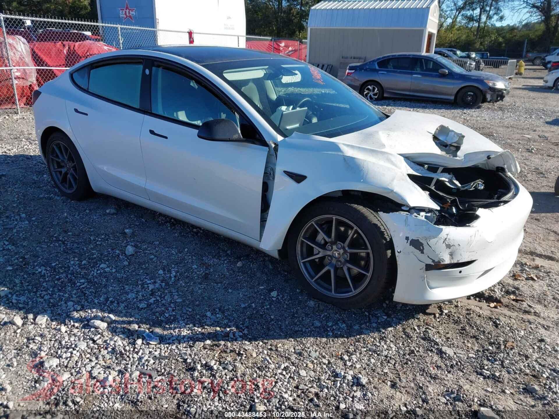 2021 TESLA MODEL 3 — VIN 5YJ3E1EB1MF852931