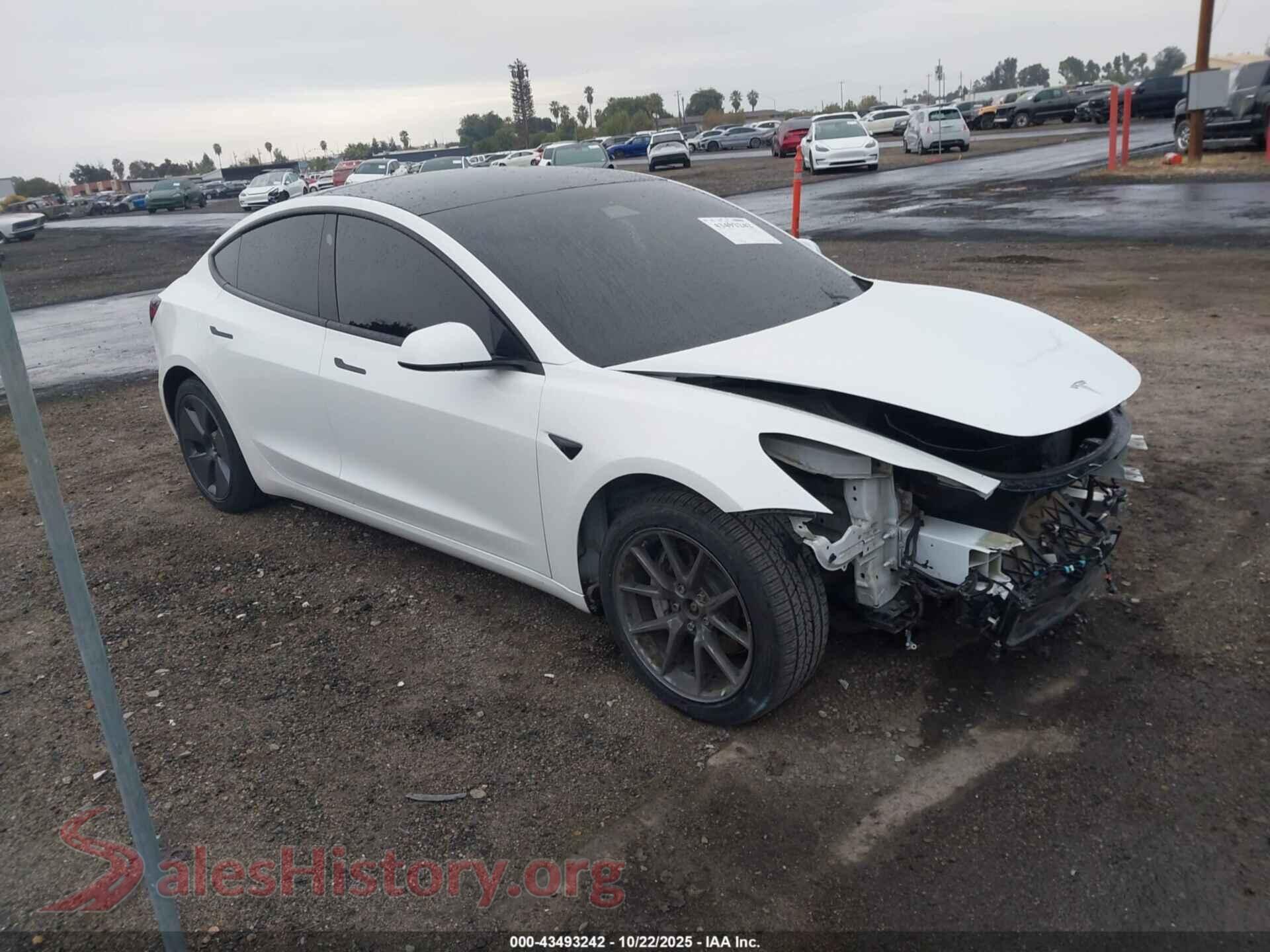 2022 TESLA MODEL 3 — VIN 5YJ3E1EB1NF106514