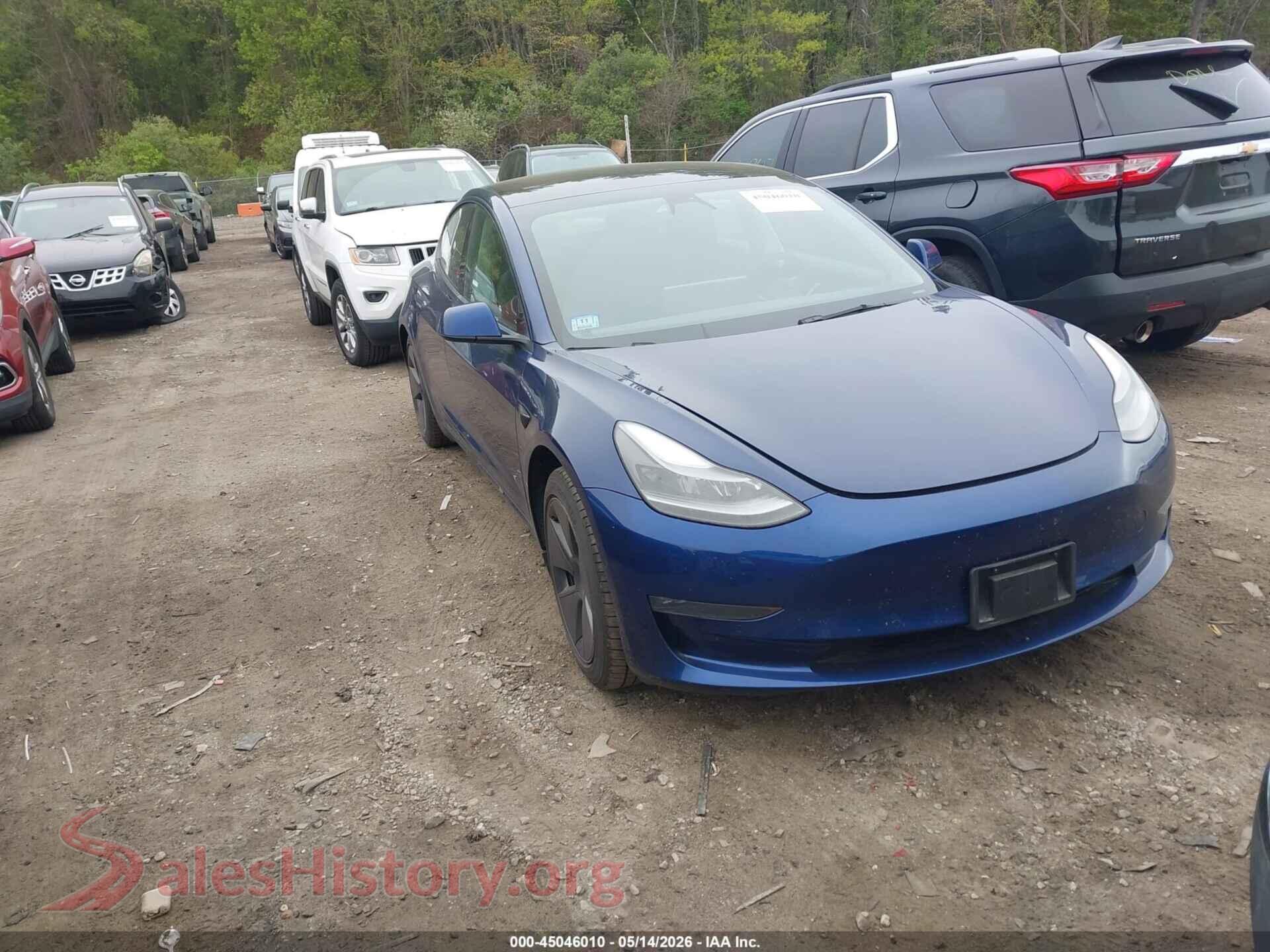 2022 TESLA MODEL 3 — VIN 5YJ3E1EB1NF106772