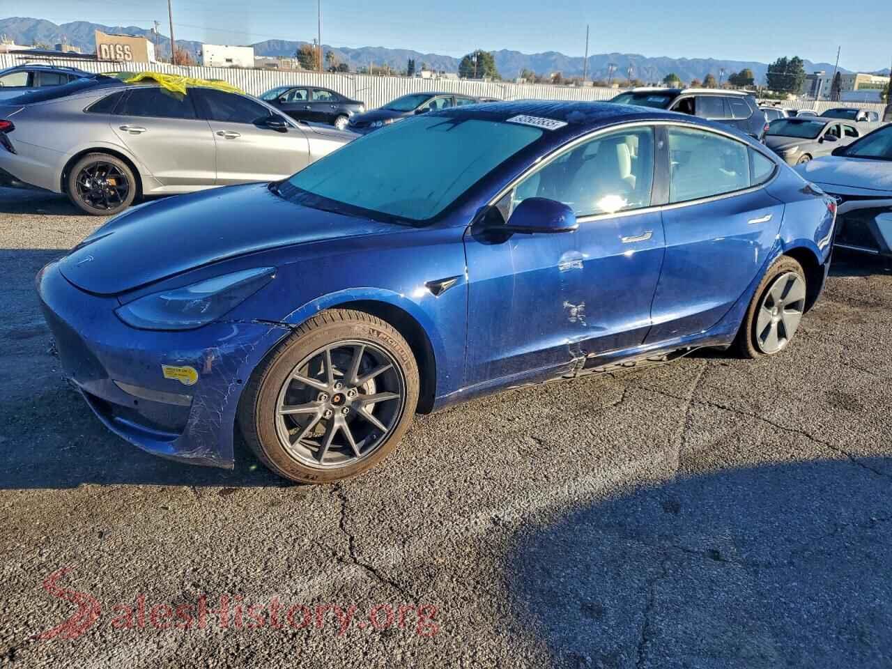 2022 TESLA MODEL 3 — VIN 5YJ3E1EB1NF133177